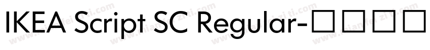 IKEA Script SC Regular字体转换